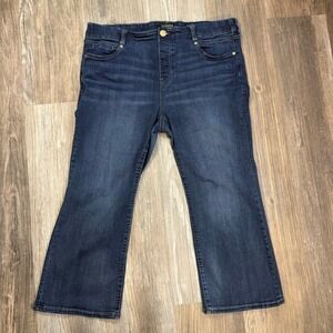 Liverpool Los Angeles Gia Glider Crop Jeans Dark Indigo Plus Size 18W High Rise